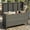 Grey, variant on 185 Gallon Outdoor Storage Box with Wheels - Large Wicker Rattan Deck Box for Patio Cushions, Garden Tools, Pool Floats & Pillows, All-Weather Patio Furniture Storage, Brown