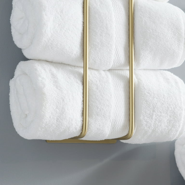 Free Shipping Brabson Wall Mounted Metal Bathroom Towel Rack Set of 2 Gold Walmart