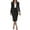 Black, variant on 2 Piece Suit Skirt Set for Women's Business Formal Collarless Blazer and Pencil Skirts White M