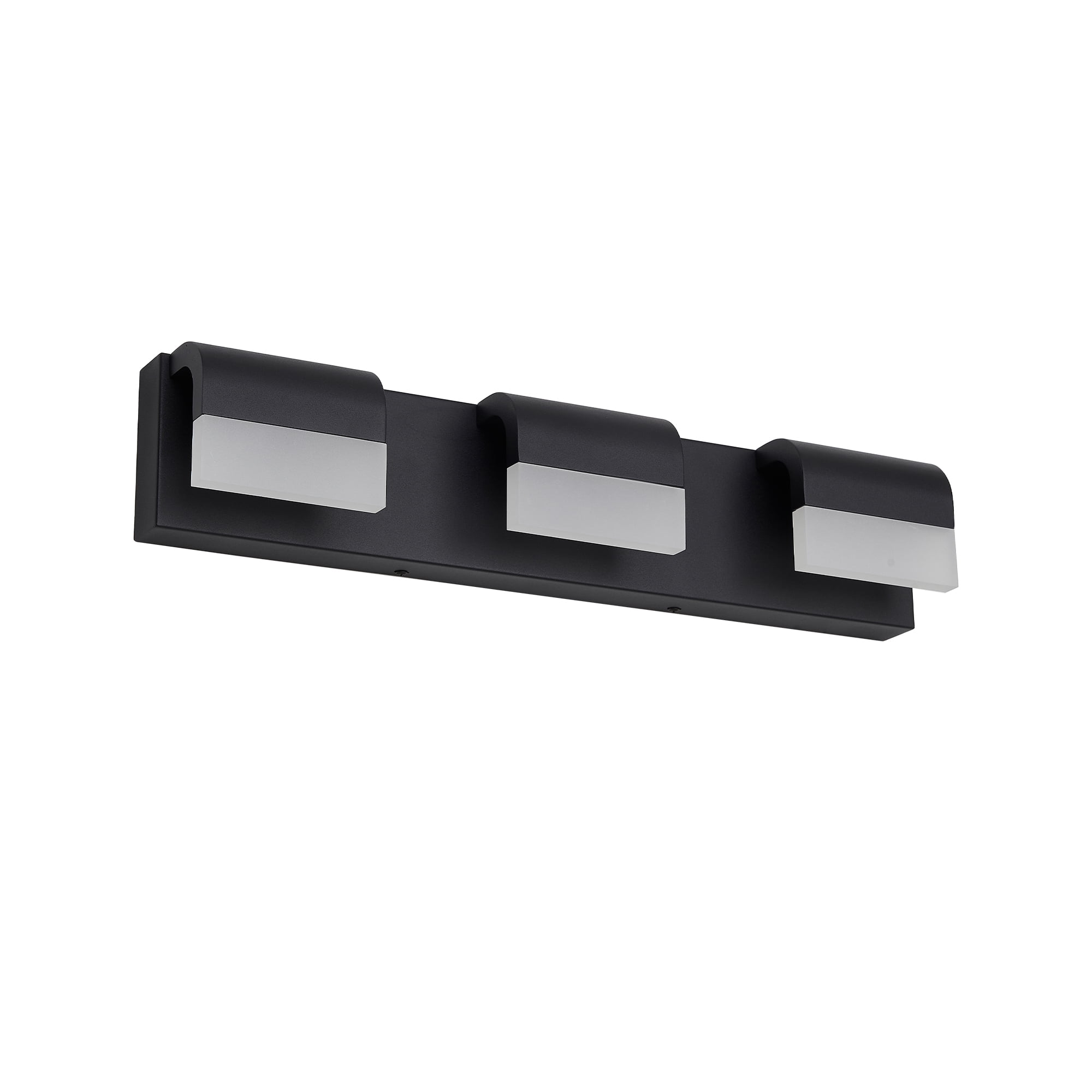 Jopath 3-Light Bathroom Vanity Light, Modern Dimmable LED Wall Mount Lighting Fixture for Bathroom Vanity Mirror Matt Black