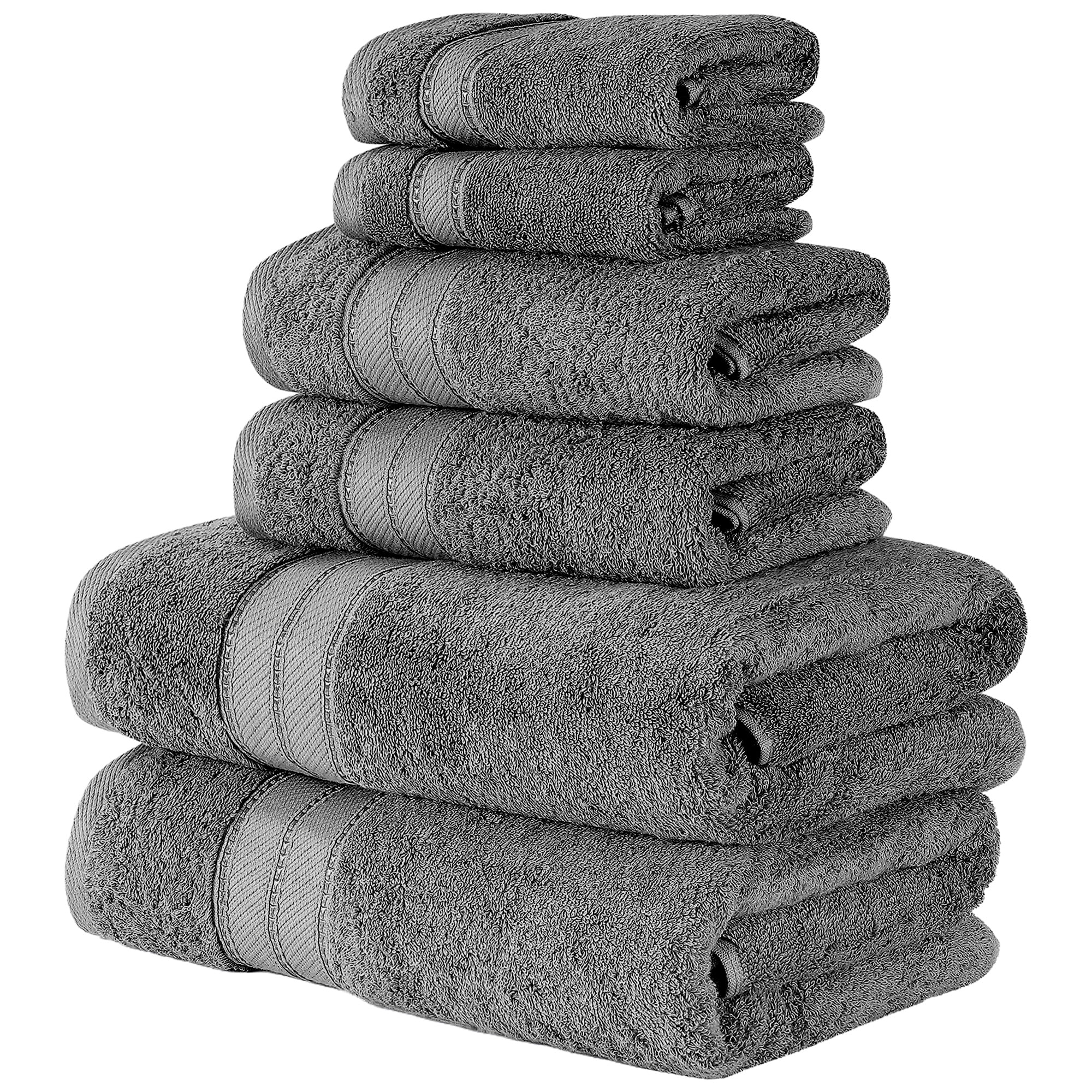 Modern Threads SpunLoft™ 6 Piece Adult Towel Set, Charcoal