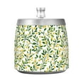 thumbnail image 7 of Yayeee Ashtray with Lid for Cigarette Smokeless Stainless Steel Home Ash Holder, Olive Leaf, 7 of 7