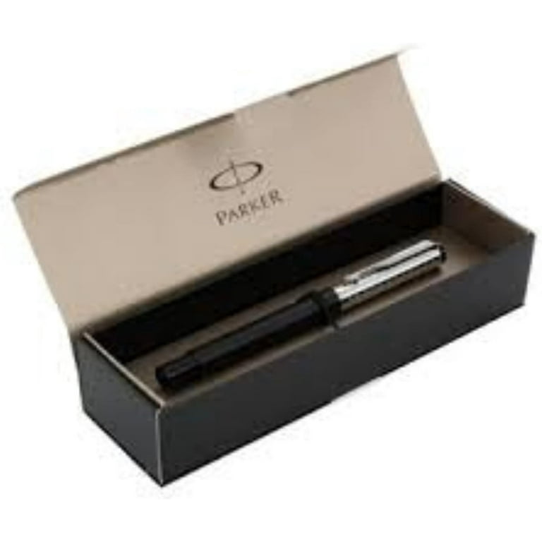 【メーカー再生品】 Stainless Black Premium Vector Parker Steel Roller Chiselled ペン