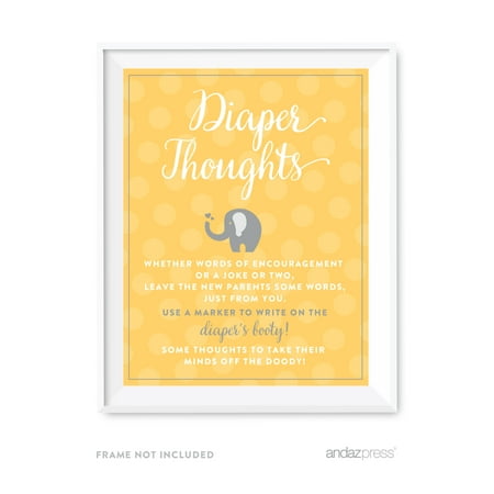Diaper Thoughts Gender Neutral Elephant Diaper Thoughts Fun