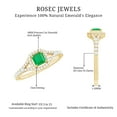 thumbnail image 5 of Rosec Jewels Natural Emerald Engagement Ring with Diamond for Women ( AAA Quality), 18K Yellow Gold, US 7.50, 5 of 8