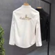 thumbnail image 3 of Camisas de hombre bordadas con flores para negocios, cosas baratas y cómodas, estilo coreano, blusas de lujo de alta calidad de Asia, 3 of 4