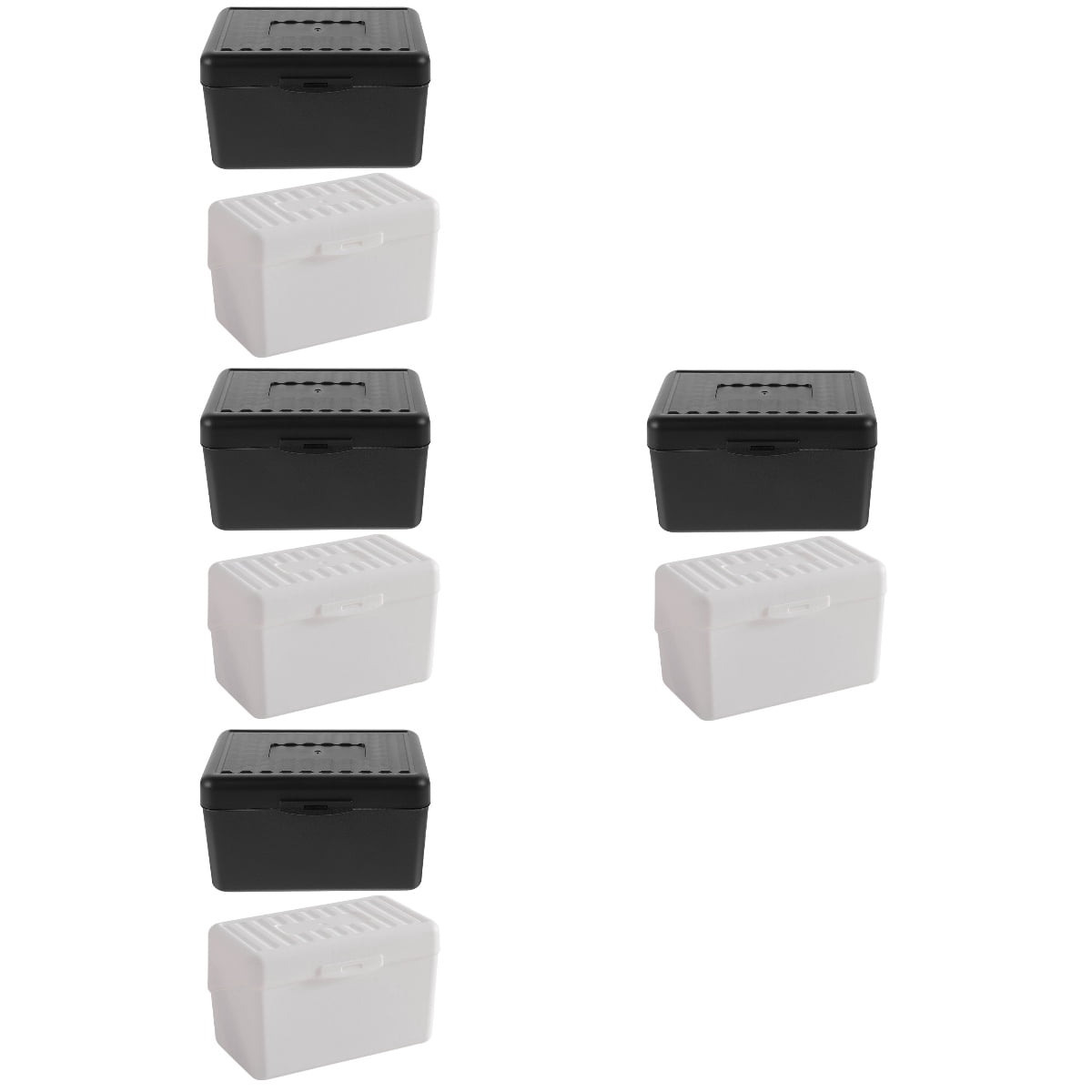 FUEENIRVA Multi-Function Plastic Card Storage Box, 8-Piece Set Organizer in Assorted Colors for Home and Office