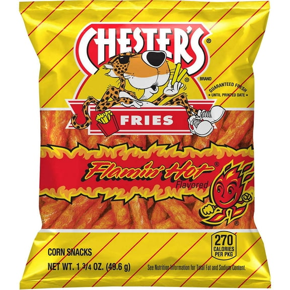 Chester's Fries Chips, Flamin' Hot, 1.75 oz, 64 ct