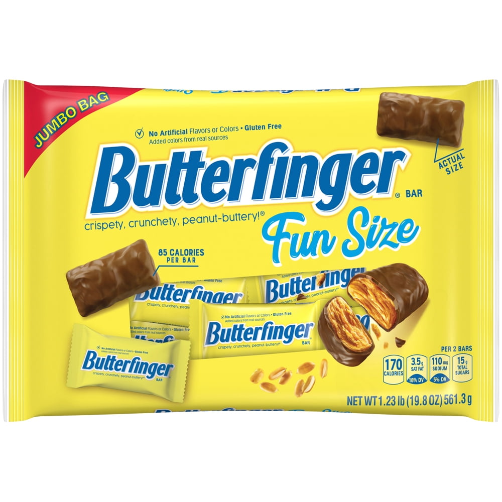 Butterfinger Fun Size Chocolatey Jumbo Bag Candy Bars, 19.8 oz