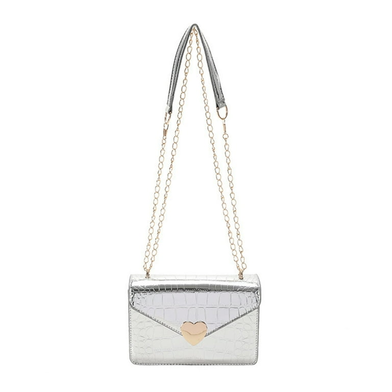 AYYUFE Women Crossbody Bag High Gloss Faux Leather Small Golden