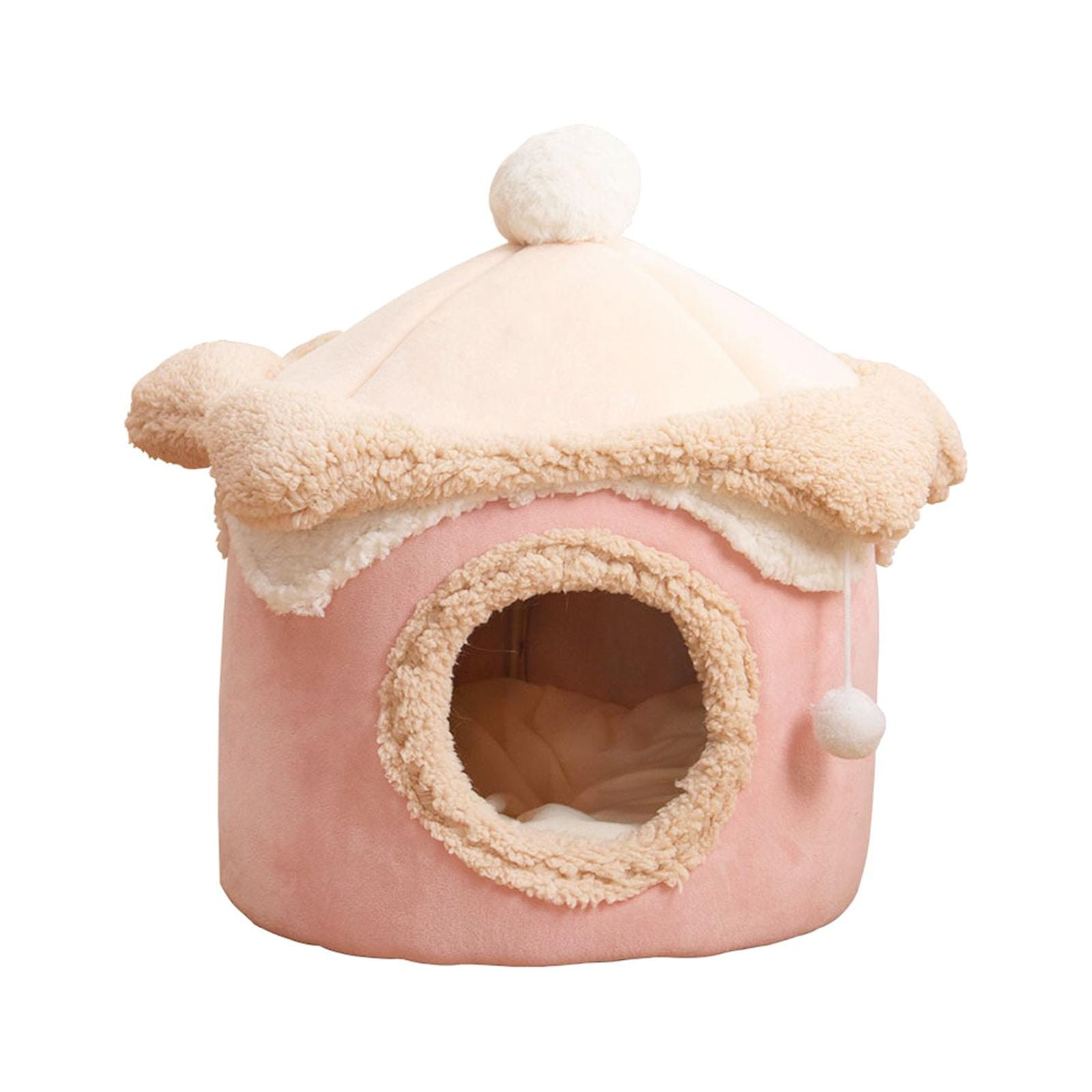 Bvdfgk Cat Bed House Nonskid Bottom Self Warming for Winter Furniture Dog Nest Cat Cave 50cmx50cm