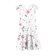 thumbnail image 3 of Girls Spring Easter Dress Long Midi Floral Print Dress Cute Flowy A-Line Dress for Youth Girls Size 4-15 Years, 3 of 5