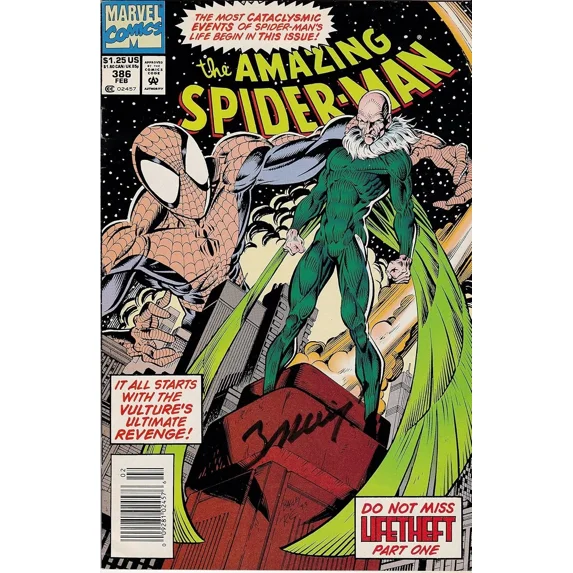 Amazing Spider-Man #386 Signed by Mark Bagley VERY FINE