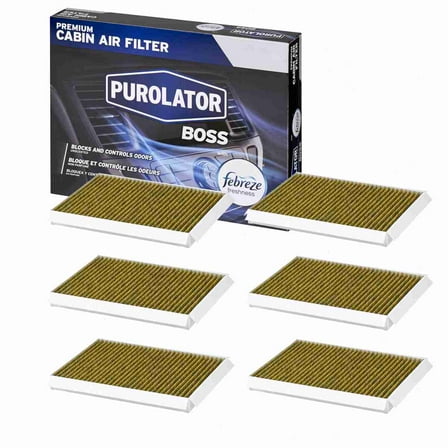 6 pc Purolator BOSS PBC36179 Cabin Air Filters for 862 HVAC Heating Ventilation Air Conditioning Vent Filters