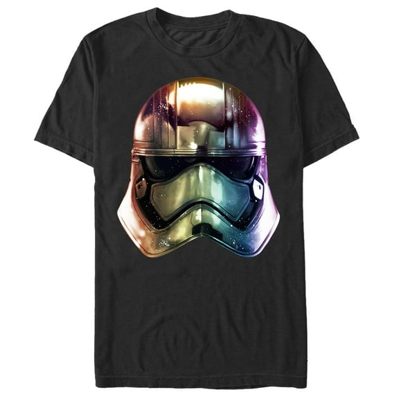 Men's Star Wars The Force Awakens Captain Phasma Galactic Helmet Graphic Tee Black Small