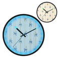 thumbnail image 2 of Indoor 12' Voice-Activated Luminous Decoration Wall Clock With LED Night Light Blue Small Bows, 2 of 8
