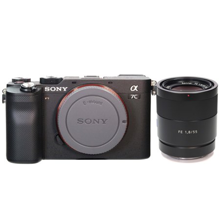 Sony Alpha a7C 24.2MP Built-In Wi-Fi Mirrorless Digital Camera Black with T Fe 55MM F/1.8 Za e-Mount Lens