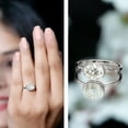thumbnail image 3 of Rosec Jewels Lab Diamond Engagement Ring 2 Ct - 7X9 mm Oval East West Ring - EF-VS Grade Certified, 925 Sterling Silver, US 4.00, 3 of 7
