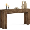 thumbnail image 7 of Tribesigns 63" Solid Wood Console Table, Large Entryway Table, Extra Long Sofa Table with 2 Drawers, 7 of 7