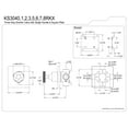 thumbnail image 2 of Kingston Brass KS3045RKX Webb Single-Handle Three-Way Diverter Valve with Square Trim Kit, Oil Rubbed Bronze, 2 of 4