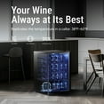 thumbnail image 6 of Yeego 46 Bottle Wine Cooler Refrigerator, 4.6 cu.ft. Wine Fridge with Double Glass Door for Home & Office, Black, 6 of 11