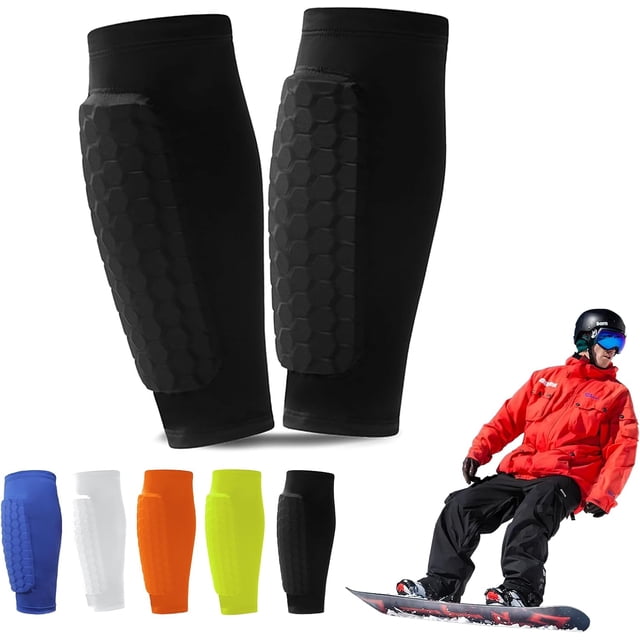 Ski Shin Guards Pads, Ski Boot Shin Protector, Shin Defender Shin Guards, Soccer Shin Guards Pads - Superior Impact Absorption, Breathable Lightweight Protective Gear for Soccer Sports