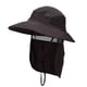 thumbnail image 1 of Sombrero de pesca cómodo e informal con solapa de malla y cordón ajustable en la barbilla. Gris oscuro, 1 of 9