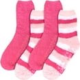 thumbnail image 4 of Super Soft Warm Cozy Fuzzy Cozy Home Socks - Fuchsia Combo - 4prs, 4 of 8