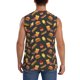 thumbnail image 4 of Fotbe Fast Food Men's Camiseta sin Mangas Estampada para Hombres, Playera Casual para Gimnasio, Entrenamiento, Playa-3X-Large, 4 of 7