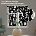 thumbnail image 5 of Cute Skeleton Ghost Kitchen Curtains with Valance and Tier Sets 36 Inch, 3 Pieces Halloween Autumn Rod Pocket Drapes Window Treatment Curtains for Kitchen Over Sink Dining Room Decor, 5 of 6