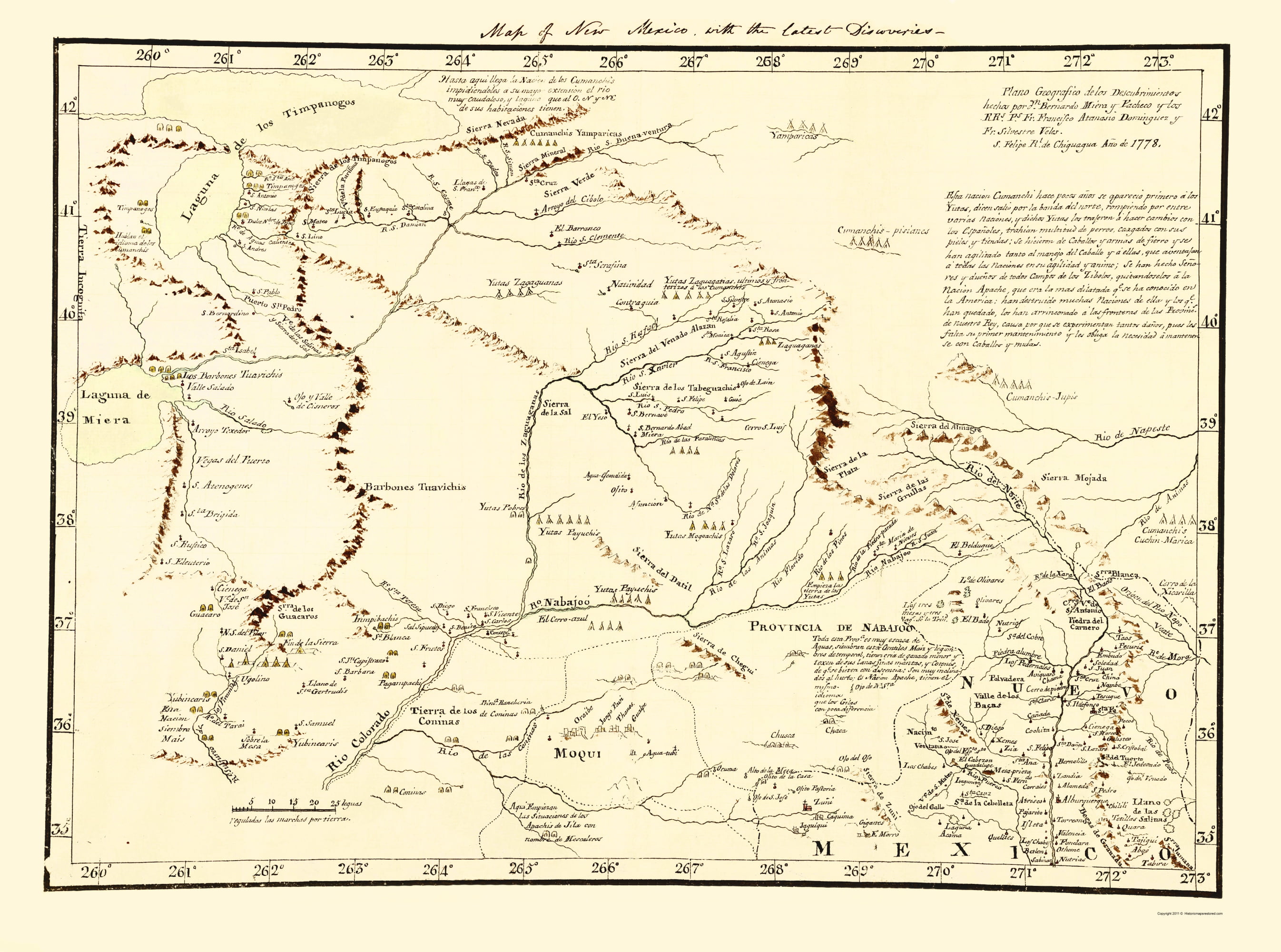 de Miera y Pacheco 1778-23 x 30.95 New Mexico Territory 