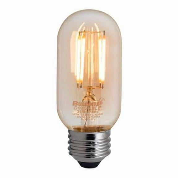 Bulbrite 860993 4W Dimmable T14 Shape 2100K Filament Nostalgic LED Light Bulb, Antique - Pack of 4