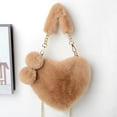 thumbnail image 5 of Czzoypi Furry Purse for Girls Heart Shaped Fluffy Faux Fur Handbag for Women Soft Small Shoulder Bag Clutch Purse, 5 of 6