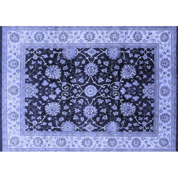 Ahgly Company Indoor Rectangle Oriental Blue Traditional Area Rugs, 5' x 7'