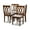Grey,Walnut Brown, variant on Contemporary Grey Fabric Upholstered and Walnut Brown Finished Wood 4-Piece Dining Chair Set