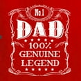 thumbnail image 5 of Wild Bobby, No. 1 Dad Genuine Legend Father's Day Mens Tank Top, Red, Medium, 5 of 6