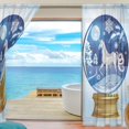 thumbnail image 4 of Coolnut Beautiful Snow Unicorn Globe Sheer Gauze Door Curtain Window Curtain Drapes for Living Room Kids Bedroom Window Treatment Decor W55 x L78 In 2 Panels, 4 of 4
