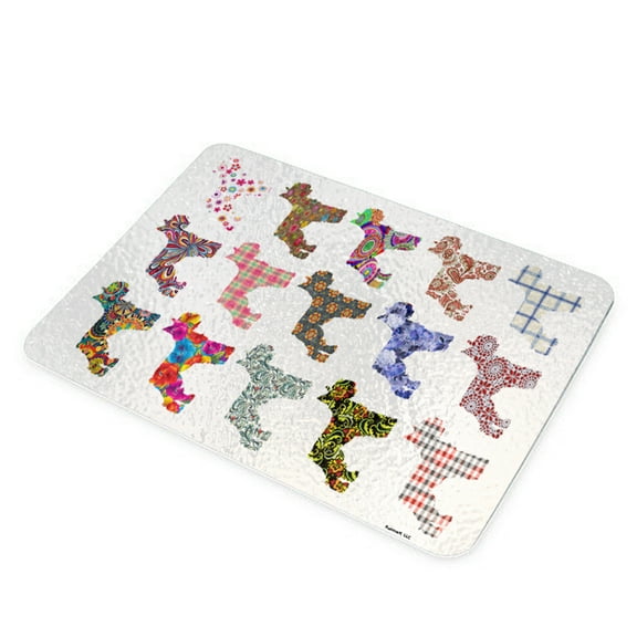 KuzmarK Glass Cutting Board - Schnauzer Dog