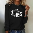 thumbnail image 2 of Christmas Sweatshirts for Women Plus Size Crew Neck Pullover Tops Casual Loose Cute Graphic Long Sleeve Shirt (Black XL), 2 of 4