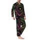 thumbnail image 2 of Fotbe Rainbow Glitter Pijama de Hombre con Estampado de Manga Larga, Conjunto de 2 Piezas, Ropa de Dormir Suave y Cómoda con Bolsillos-Large, 2 of 7