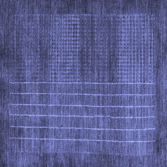 Ahgly Company Indoor Square Abstract Blue Modern Area Rugs, 5' Square