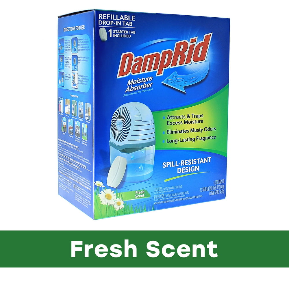 DampRid Fresh Scent DropIn Tab Moisture Absorber Starter Kit for Fresher, Cleaner Air Walmart