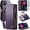 Elegant Purple, variant on for iPhone 13 Pro Max Case, RFID Blocking iPhone 13 Pro Max Case Wallet Women Men with Card Holder, Zipper Magnetic Flip PU Leather Protective Cover for iPhone 13 Pro Max Phone Case, Purple