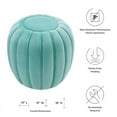 thumbnail image 6 of Modway Celebrate Modern Channel Tufted Performance Velvet Ottoman in Mint, 6 of 8