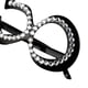 thumbnail image 4 of Gafas de cumpleaños retro de cristal negro 50a 2 piezas Sunnimix, 4 of 8