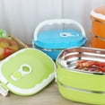 thumbnail image 3 of HJQEQVD 3PCS Food Container Sets Leak Proof Salad Container Stainless for Lunch Hot Food Container Rectangular Insulation Box Stainless Steel Lunch Box Food Storage Container Kitchen Essentials, 3 of 9