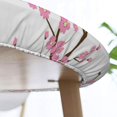 thumbnail image 5 of Cherry Blossoms Table Cloth Round Fitted Tablecloth Elastic Edge Waterproof Polyester Dining Table Covers for Kitchen, Camping, Party -(40"-44" Round Tables), 5 of 6