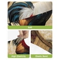 thumbnail image 4 of Rooster Bar Stool Covers Set of 2, Vintage Rustic Farmhouse Style Oil Painting Stretch Washable Bar Chair Covers with Backs, Removable Pub Counter Height Chair Cover for Kitchen Dining Room Cafe, 4 of 7
