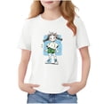 thumbnail image 2 of Blusas y camisas de manga corta con cuello redondo para niños Camiseta de verano de manga corta estampada para niñas Jersey elegante de cuello redondo para niñas Top de algodón para niños, 2 of 6