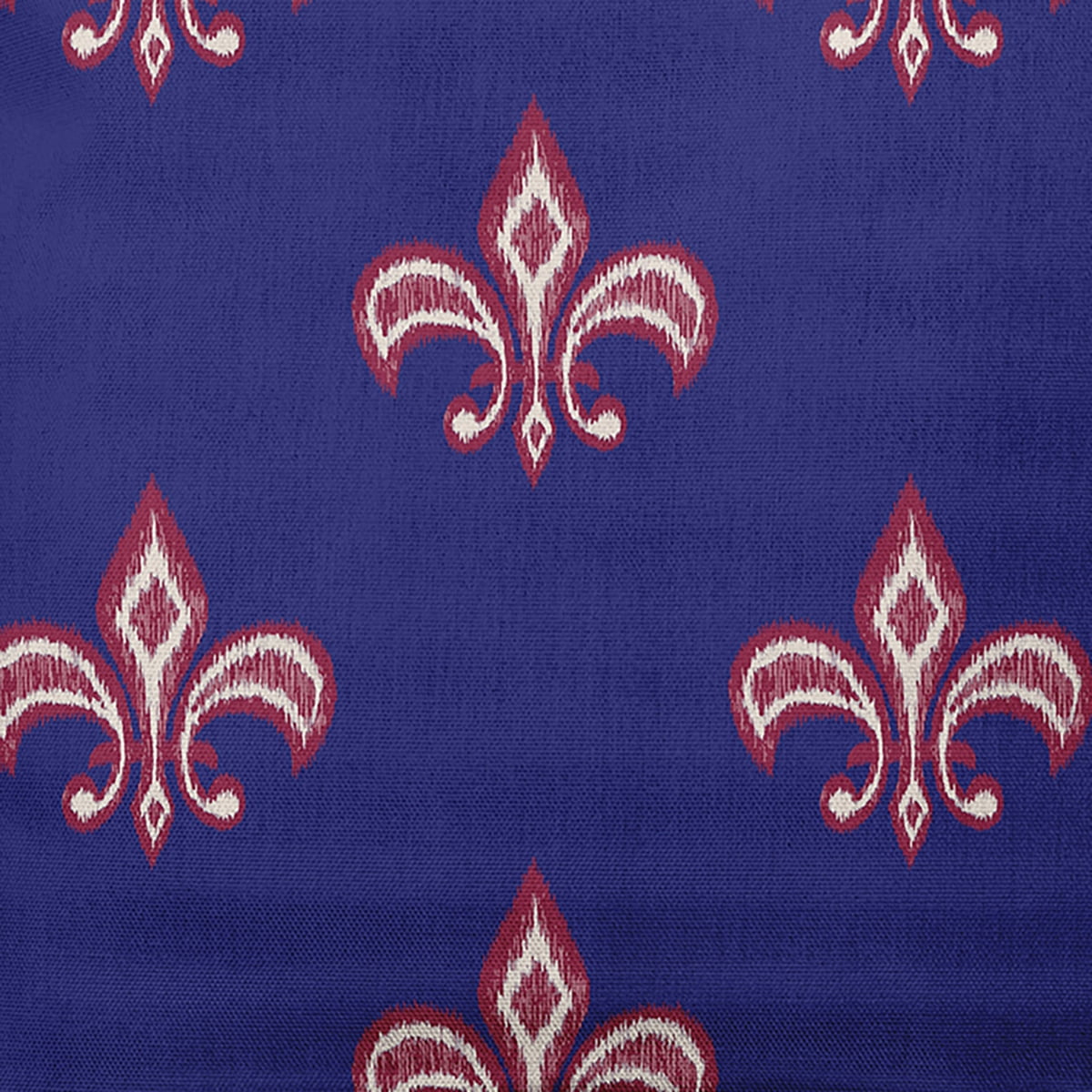 Simply Daisy 16" x 16" Fleur de Lis Indoor/Outdoor Polyester Throw Pillow, Indigo Blue